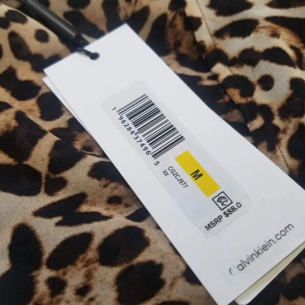 Calvin Klein Jaguar Animal-Print St. Tropez Tie-Front Maxi Cover-up Size… - Picture 6 of 9